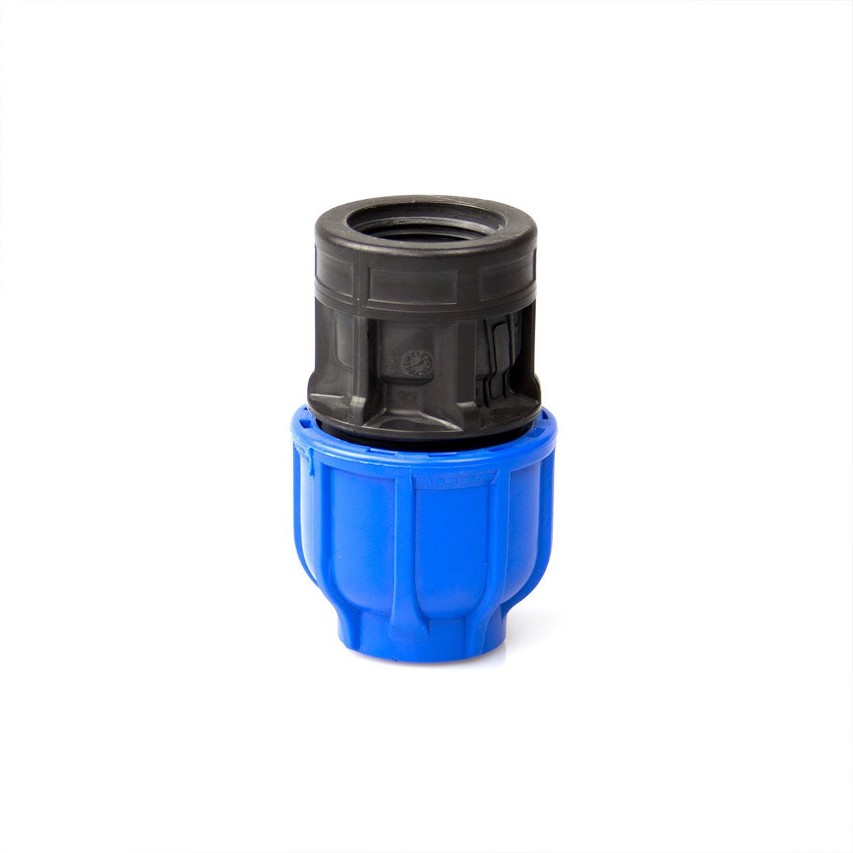 Muffenkupplung IG, aus PP, blau-schwarz, d 20 mm, 3/4' IG, PN 16 Muffenkupplung IG, aus PP, blau-schwarz, d 20 mm, 3/4' IG, PN 16