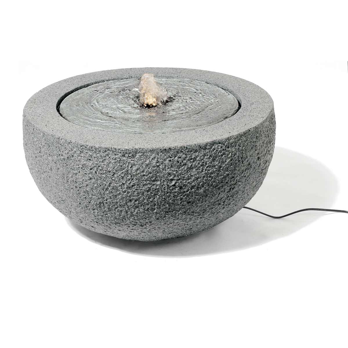 Wasserspiel Brunnen, aus GFK, Granit Grey, D 570 x 290 mm, 12 V, 7.5 kg Wasserspiel Brunnen, aus GFK, Granit Grey, D 570 x 290 mm, 12 V, 7.5 kg