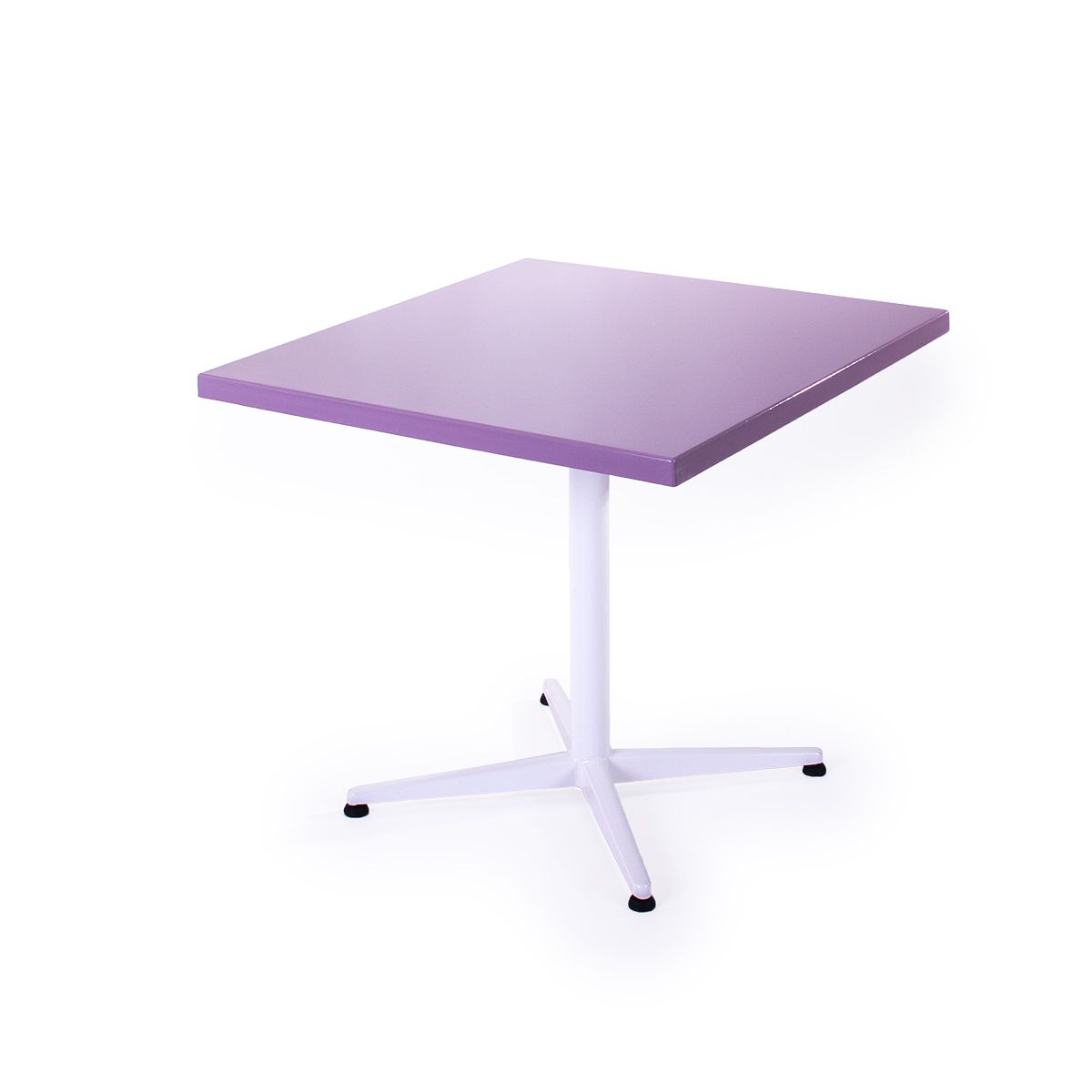 GFK Tisch pastellviolett, glanz, Untergestell weiss, 4-Stern Basic, 80 x 80 x 3.5 cm, H 73 cm GFK Tisch pastellviolett, glanz, Untergestell weiss, 4-Stern Basic, 80 x 80 x 3.5 cm, H 73 cm