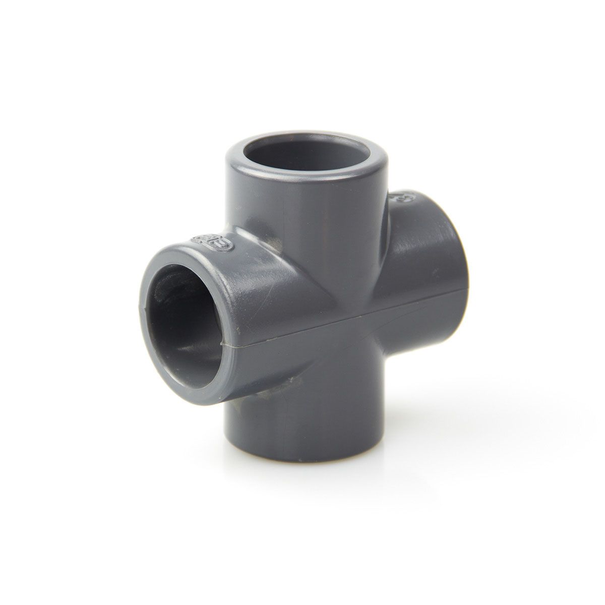 Kreuz zum Kleben, aus PVC, grau, d 25 mm, PN 16 Kreuz zum Kleben, aus PVC, grau, d 25 mm, PN 16