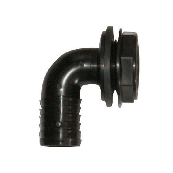 Überlaufbogen, schwarz, 1 1/4'