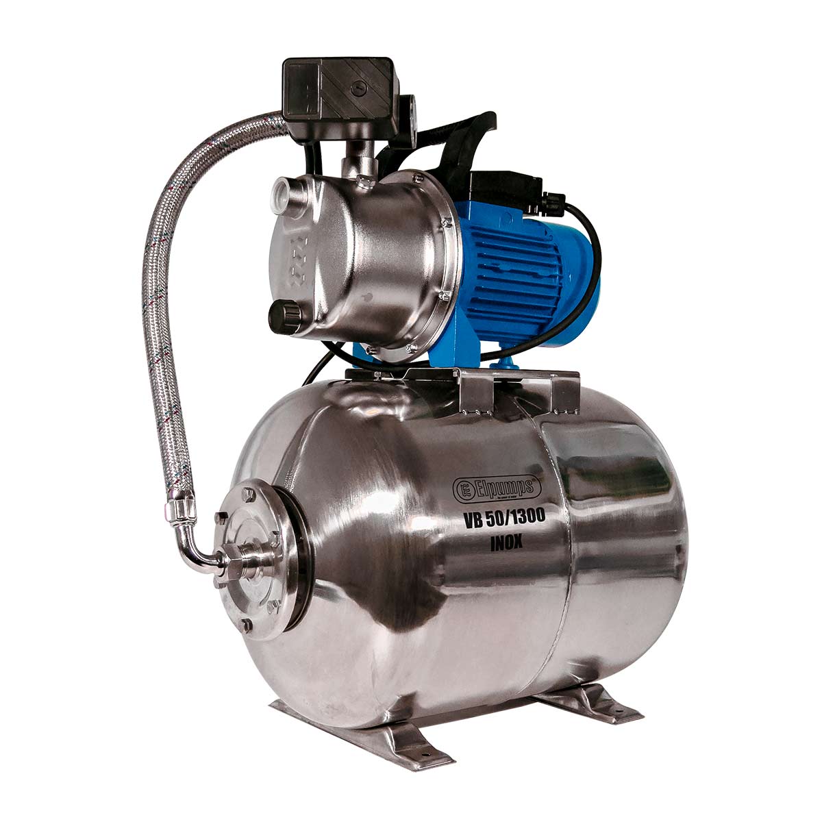 Hauswasserwerk VB 50/1300 INOX, H max 48.0 m, Q max 5400 l/h, 1.3 kW, 605 x 365 x 650 mm, 1' IG, 230 V Hauswasserwerk VB 50/1300 INOX, H max 48.0 m, Q max 5400 l/h, 1.3 kW, 605 x 365 x 650 mm, 1' IG, 230 V