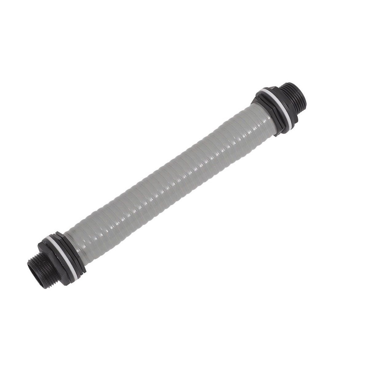 Regentonnenverbindung, Schlauch grau, Anschlüsse schwarz, 1 1/4', 25 cm Regentonnenverbindung, Schlauch grau, Anschlüsse schwarz, 1 1/4', 25 cm