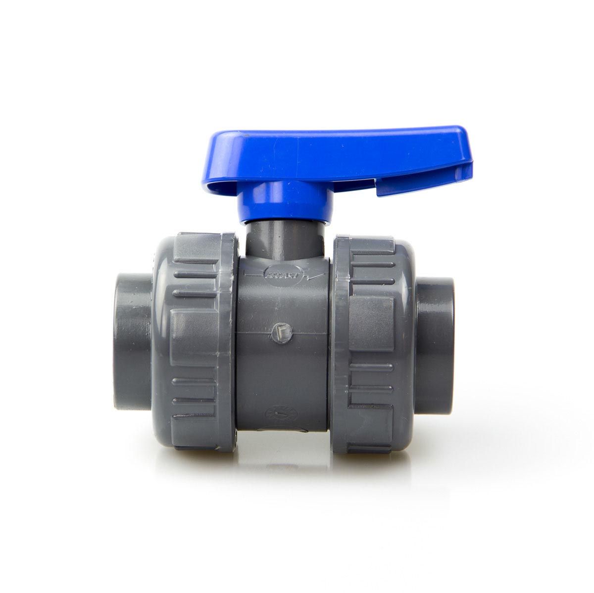Kugelhahn zum Kleben, aus PVC, dunkelgrau, d 16 mm, PN 16 Kugelhahn zum Kleben, aus PVC, dunkelgrau, d 16 mm, PN 16