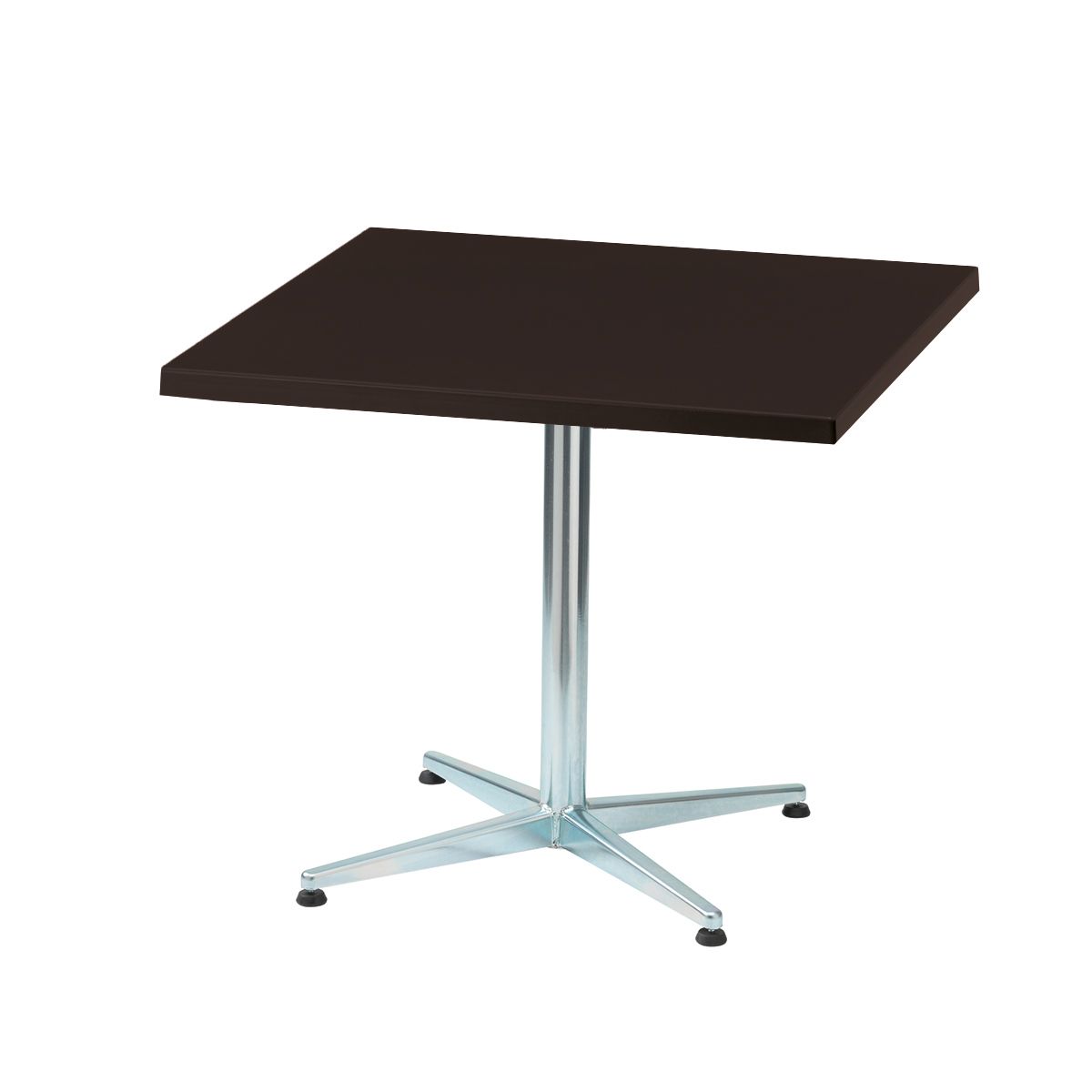 GFK Tisch graubraun, glanz, Untergestell galvanisch, 4-Stern Basic, 80 x 80 x 3.5 cm, H 73 cm GFK Tisch graubraun, glanz, Untergestell galvanisch, 4-Stern Basic, 80 x 80 x 3.5 cm, H 73 cm