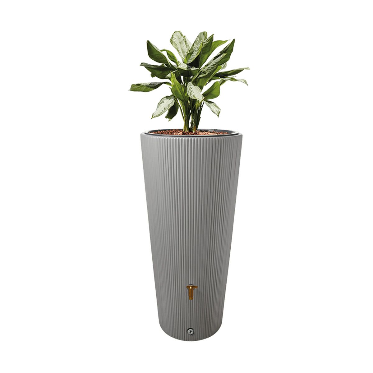 Regenspeicher Vaso, aus PE-HD, zinkgrau, 220 l, 580 x 580 x 1200 mm Regenspeicher Vaso, aus PE-HD, zinkgrau, 220 l, 580 x 580 x 1200 mm