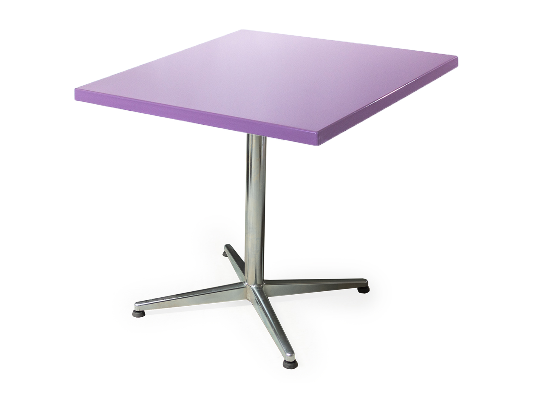 Table en PRV violet pastel 80x80