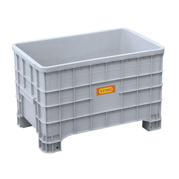Logistikbox, aus PE, grau, 300 l, 1000 x 635 x 645 mm