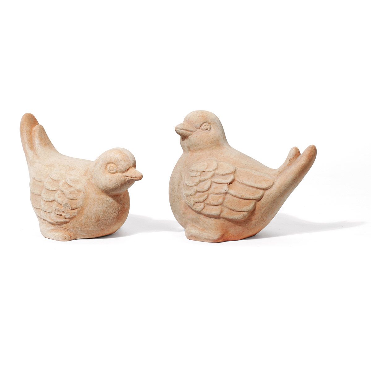 Vogelpaar, aus Terrakotta, braun, 130/140 x 90 x 100 mm, 3.6 kg Vogelpaar, aus Terrakotta, braun, 130/140 x 90 x 100 mm, 3.6 kg