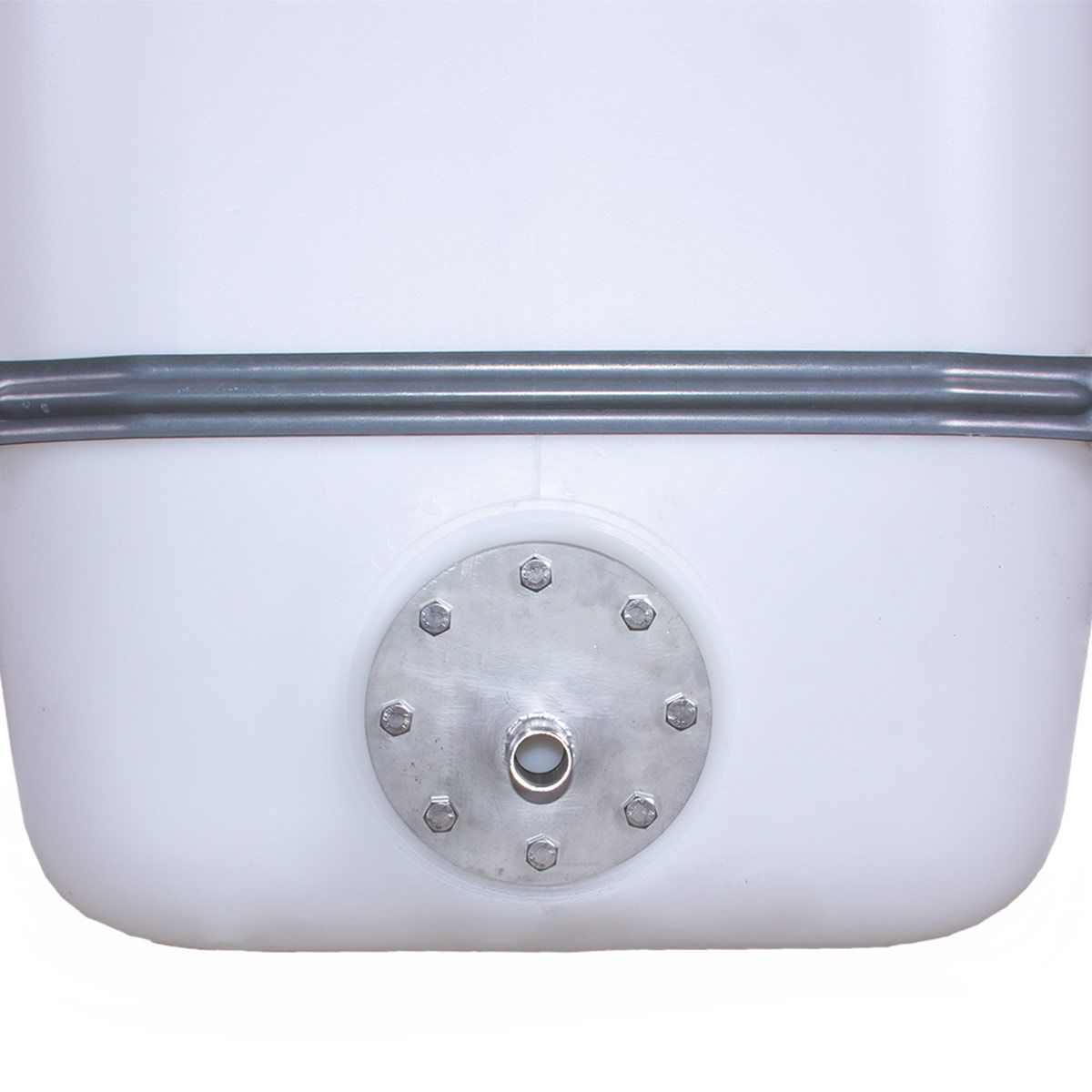 Tauchrohr-Auslaufflansch montiert, zu PEDF-Tank, aus Inox, 1' AG, L 85 mm Tauchrohr-Auslaufflansch montiert, zu PEDF-Tank, aus Inox, 1' AG, L 85 mm