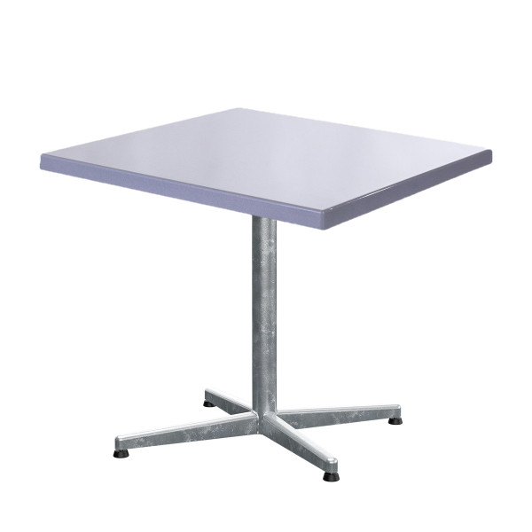GFK Tisch silber 80x80