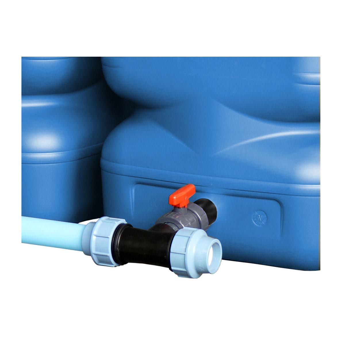 Erweiterungs-Verbindungs-Set DN 50, inkl. PVC Hahn, PE Rohr, PP Fitting, 1 1/2', DN 50 Erweiterungs-Verbindungs-Set DN 50, inkl. PVC Hahn, PE Rohr, PP Fitting, 1 1/2', DN 50