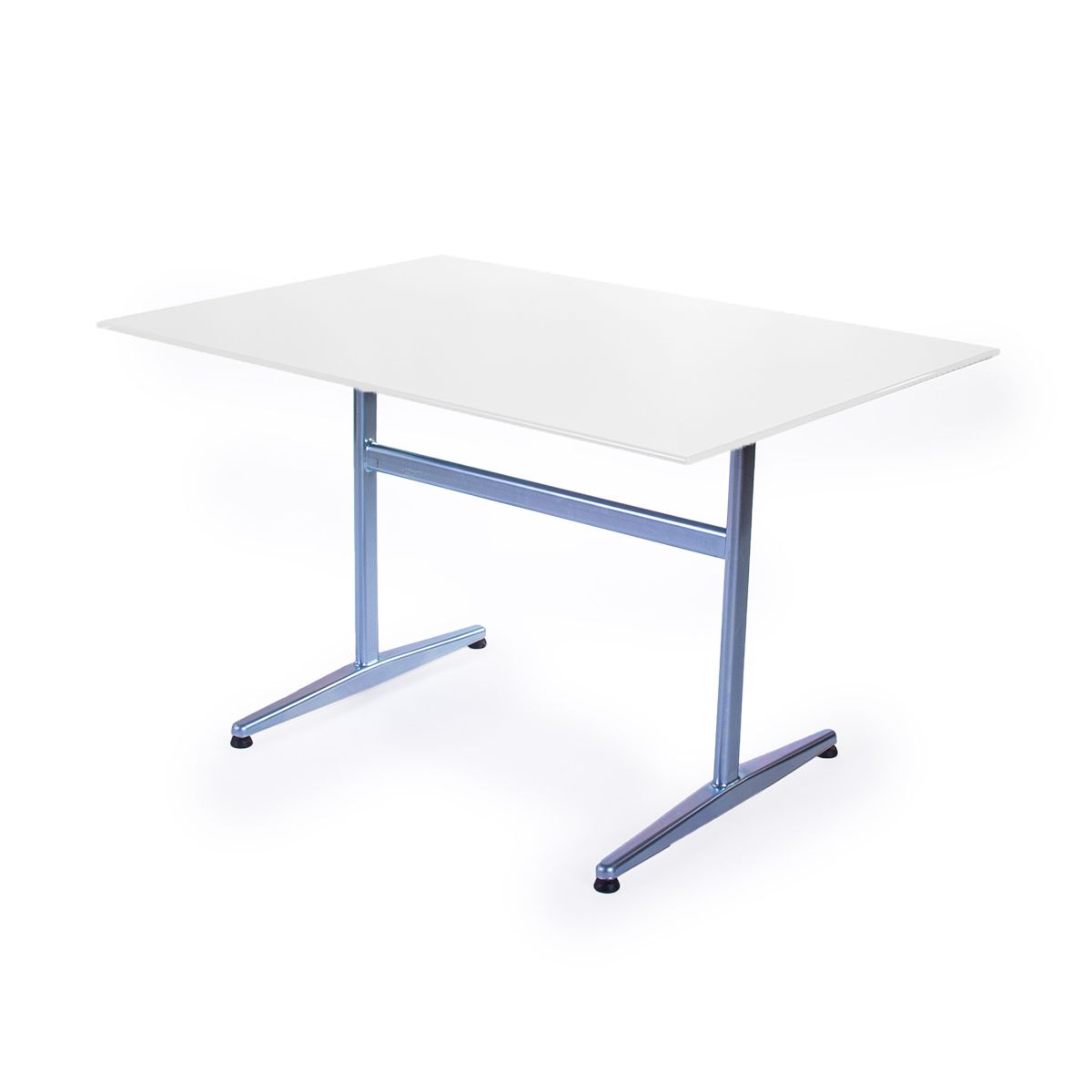 GFK Tisch reinweiss, glanz, elegance, Untergestell galvanisch, T-Gestell Basic, 120 x 80 x 0.9 cm, H 73 cm GFK Tisch reinweiss, glanz, elegance, Untergestell galvanisch, T-Gestell Basic, 120 x 80 x 0.9 cm, H 73 cm