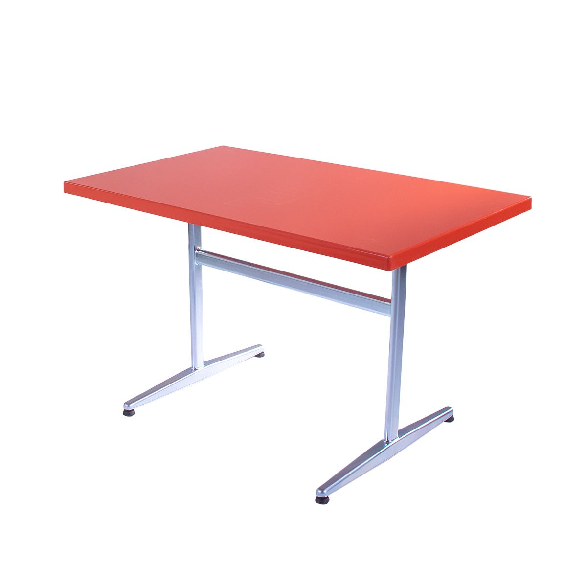 GFK Tisch orange, glanz, Untergestell galvanisch, T-Gestell Basic, 120 x 70 x 3.5 cm, H 73 cm GFK Tisch orange, glanz, Untergestell galvanisch, T-Gestell Basic, 120 x 70 x 3.5 cm, H 73 cm