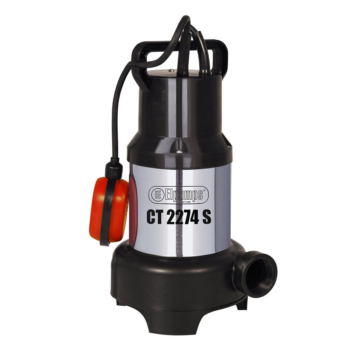 Abwasserpumpe CT 2274 S, H max 6.0 m, Q max 9000 l/h, 0.45 kW, 160 x 190 x 325 mm, 1 1/4' IG, 230 V Abwasserpumpe CT 2274 S, H max 6.0 m, Q max 9000 l/h, 0.45 kW, 160 x 190 x 325 mm, 1 1/4' IG, 230 V