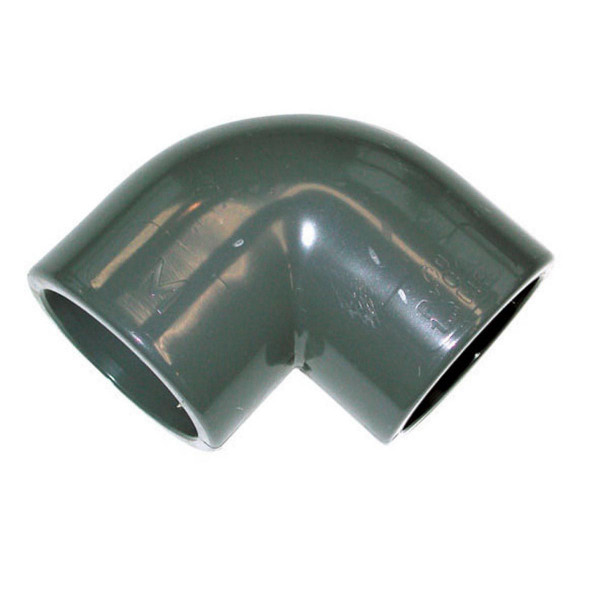 Winkel 90° zum Kleben, aus PVC, grau, d 16 mm, PN 16