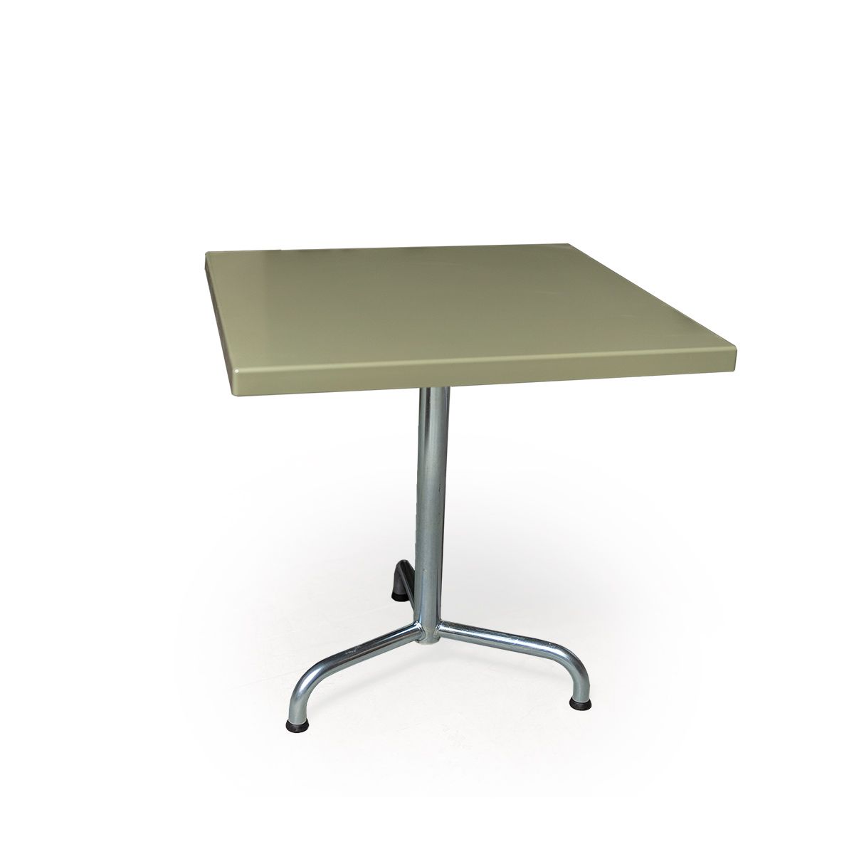 GFK Tisch grün, glanz, Untergestell galvanisch, 3-Stern Retro, 70 x 70 x 3.5 cm, H 73 cm GFK Tisch grün, glanz, Untergestell galvanisch, 3-Stern Retro, 70 x 70 x 3.5 cm, H 73 cm