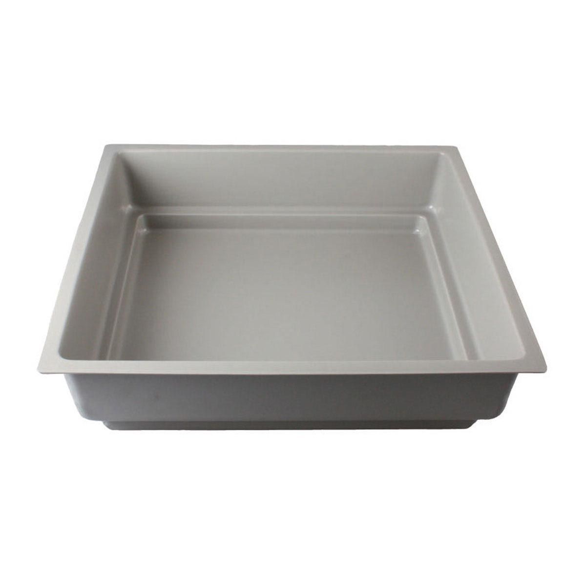 Auflageschale, aus PS, grau, 595 x 565 x 130 mm Auflageschale, aus PS, grau, 595 x 565 x 130 mm