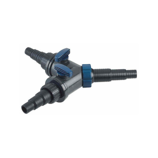 Y-Verteiler, schwarz, 245 x 150 x 145 mm, 1 1/2'