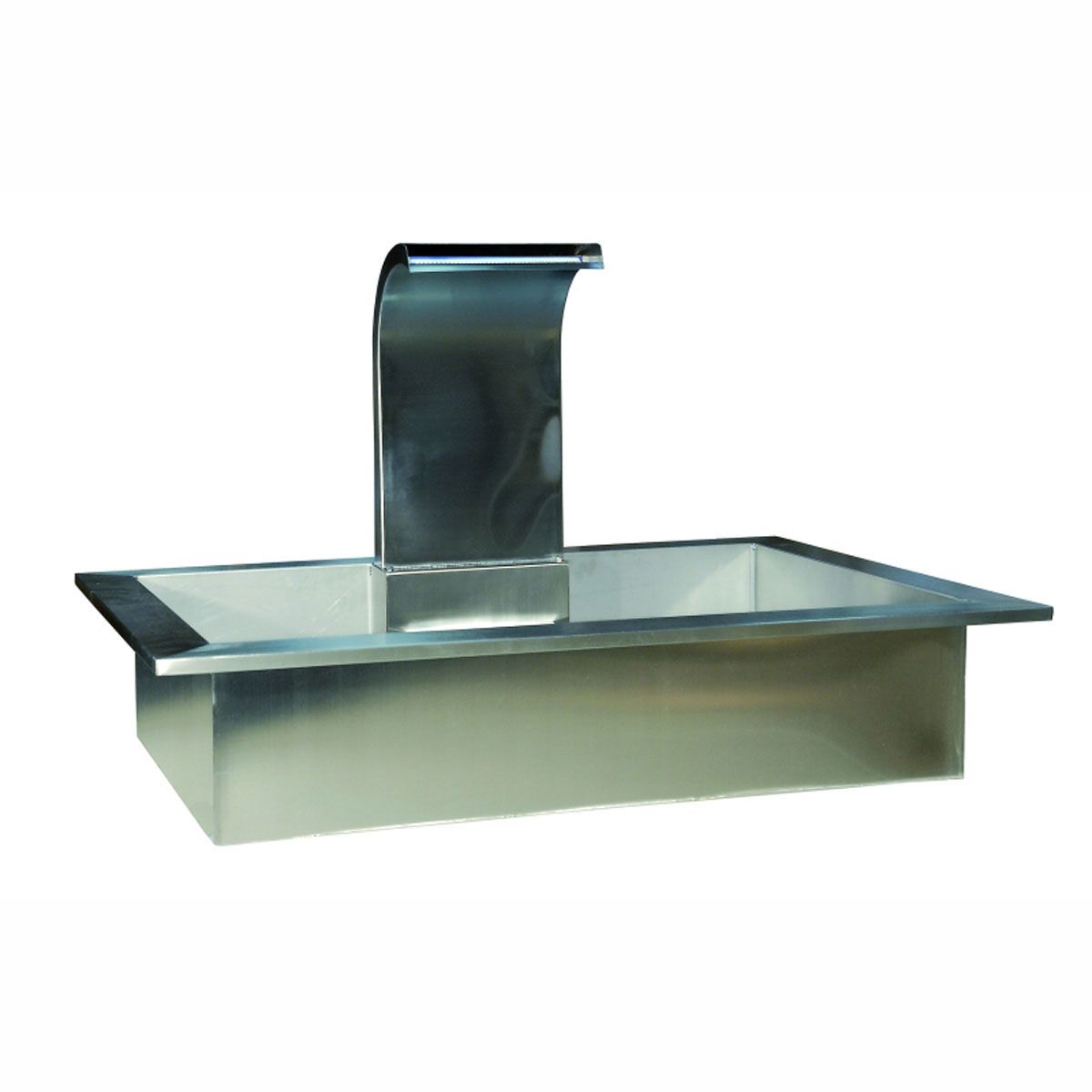 Wasserspiel Square, aus Edelstahl, hellgrau glänzend, 120x80x25/75 cm, 20 kg Wasserspiel Square, aus Edelstahl, hellgrau glänzend, 120x80x25/75 cm, 20 kg
