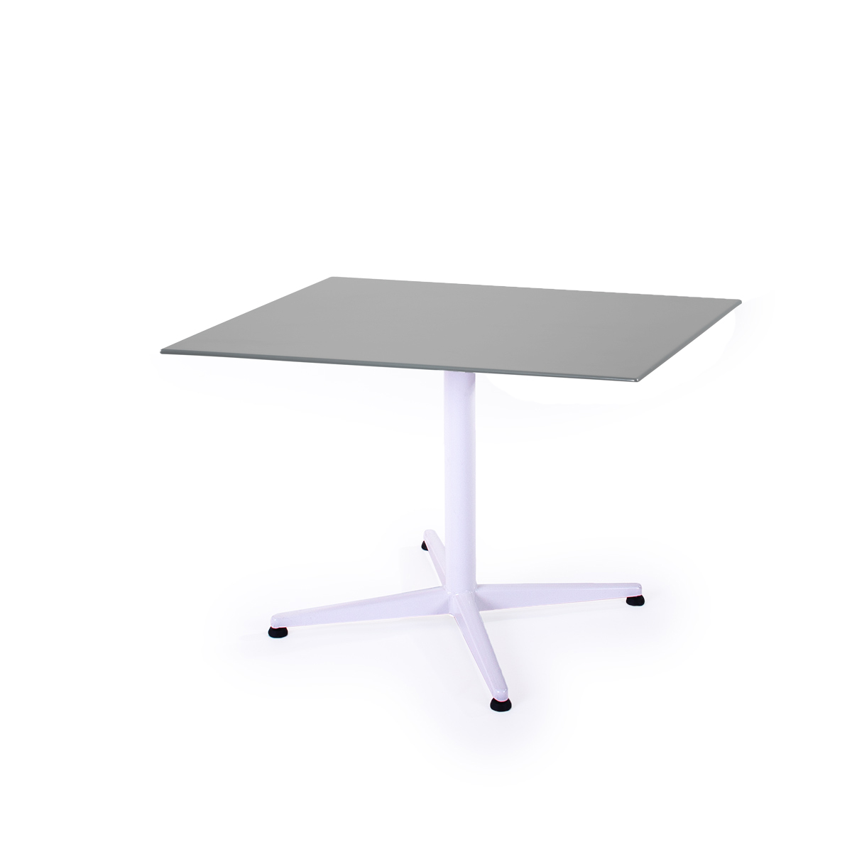 Table en PRV elegance gris platine 80x80