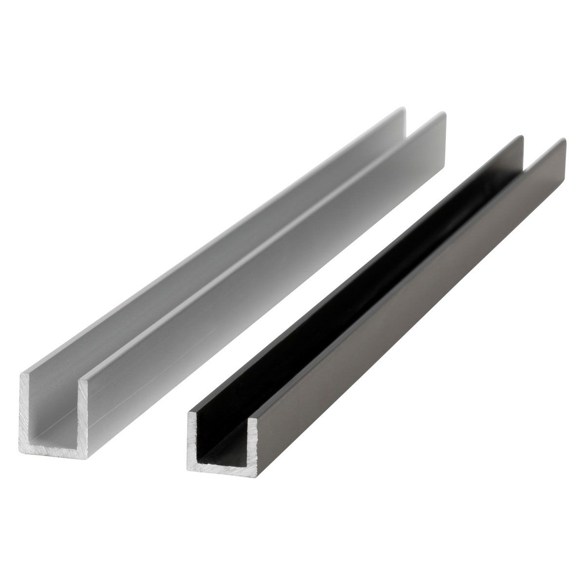 U-Profil zu 10 mm, aus Alu eloxiert, farblos, L 6 m, 14 x 16 x 2.0 x 10 mm U-Profil zu 10 mm, aus Alu eloxiert, farblos, L 6 m, 14 x 16 x 2.0 x 10 mm
