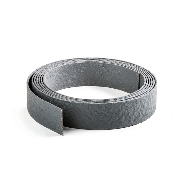 Teich-Umrandungsband, aus Recycling-Kunststoff, grau, 10 m x 14 x 0.7 cm