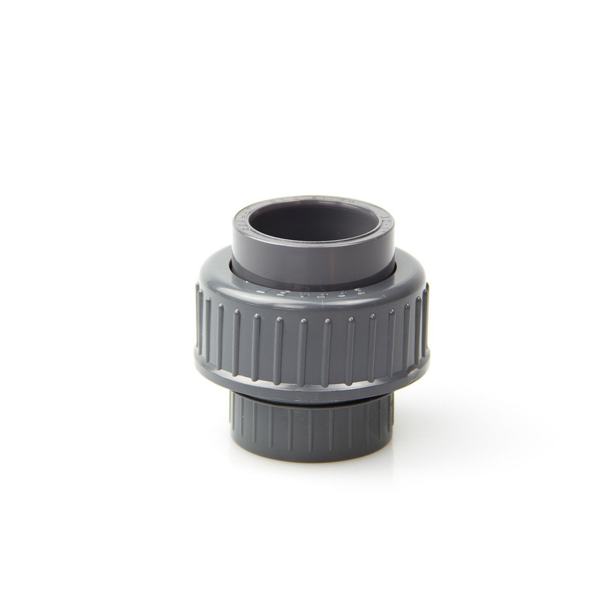 Verschraubung zum Kleben, aus PVC, grau, D 16 mm, PN 16 Verschraubung zum Kleben, aus PVC, grau, D 16 mm, PN 16