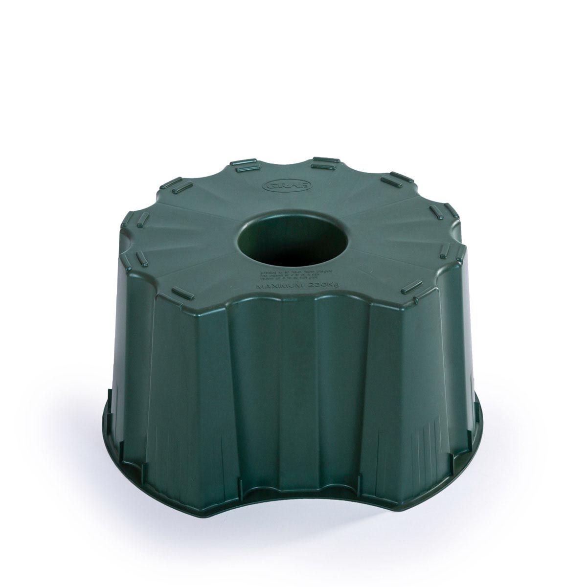 Unterstand, aus PP, grün, rund, 210 l, 600 x 600 x 330 mm Unterstand, aus PP, grün, rund, 210 l, 600 x 600 x 330 mm
