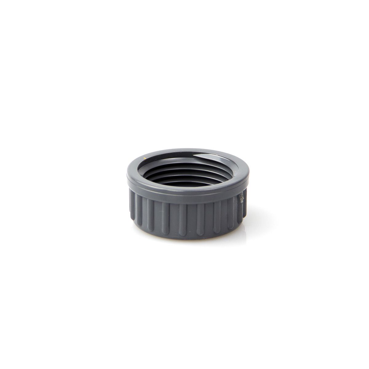Endkappe mit Gewinde, aus PVC, grau, 3/8' IG, PN 16 Endkappe mit Gewinde, aus PVC, grau, 3/8' IG, PN 16