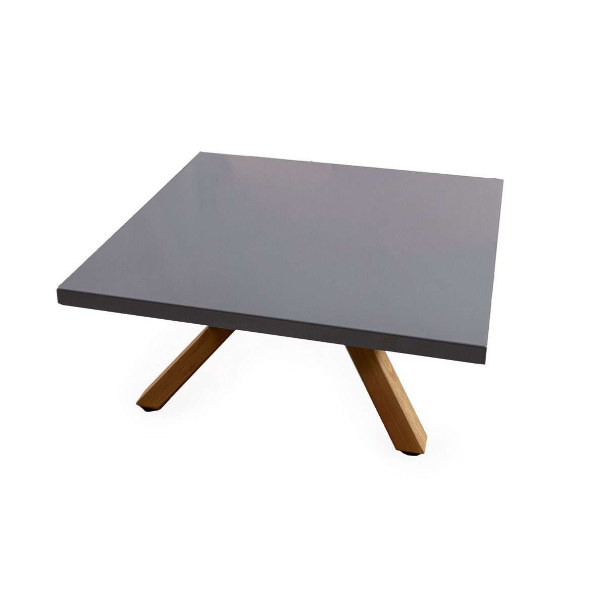 GFK Tisch platingrau, glanz, Untergestell Club Robinienholz, 80 x 80 x 3.5 cm, H 34 cm GFK Tisch platingrau, glanz, Untergestell Club Robinienholz, 80 x 80 x 3.5 cm, H 34 cm