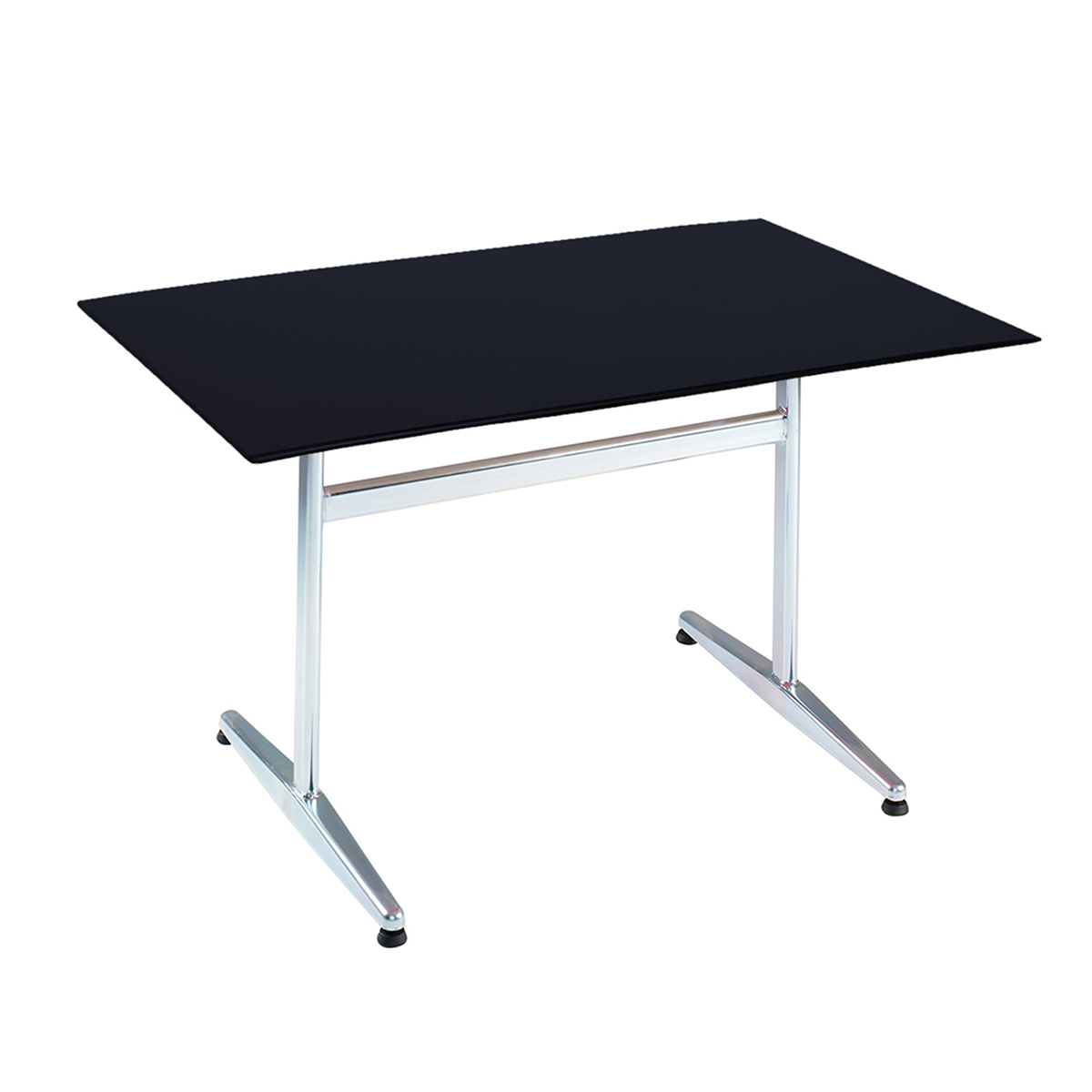 GFK Tisch anthrazit, glanz, elegance, Untergestell galvanisch, T-Gestell Basic, 140 x 80 x 0.9 cm, H 73 cm GFK Tisch anthrazit, glanz, elegance, Untergestell galvanisch, T-Gestell Basic, 140 x 80 x 0.9 cm, H 73 cm