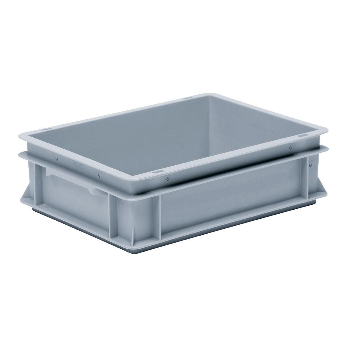 Bac Rako, gris, avec poignée coquille, 400 x 300 x 117 mm Bac Rako, gris, avec poignée coquille, 400 x 300 x 117 mm